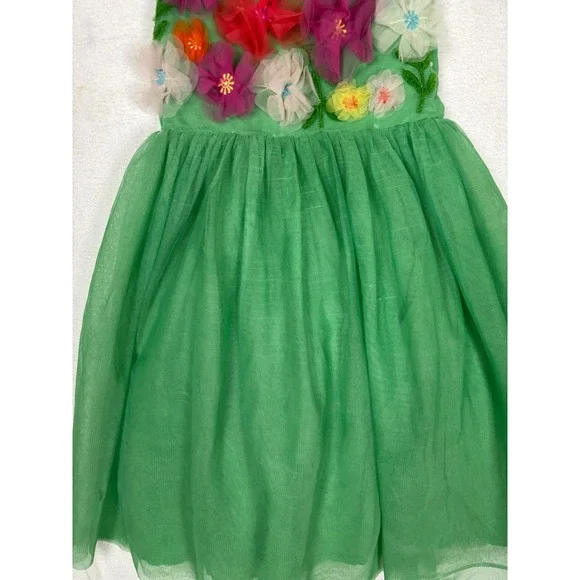 Mini Boden Girls Embellished Floral Applique Tulle Dress Size 6-7Y Party Fairy - Picture 9 of 9